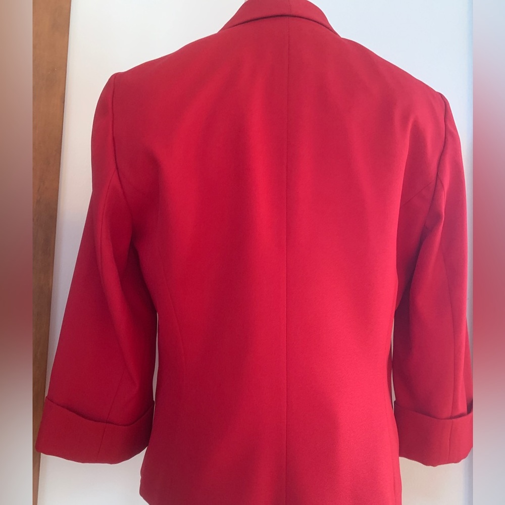 Kasper Rich Red Open Front Blazer - Picture 7 of 7